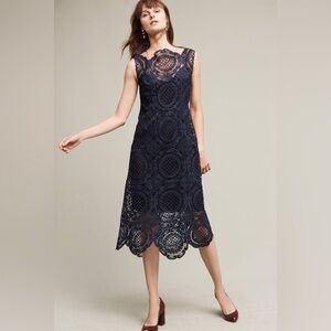 NWT Tracy Reese Barlion BLACK Lace Dress Sz 2 $398.00 Anthropologie